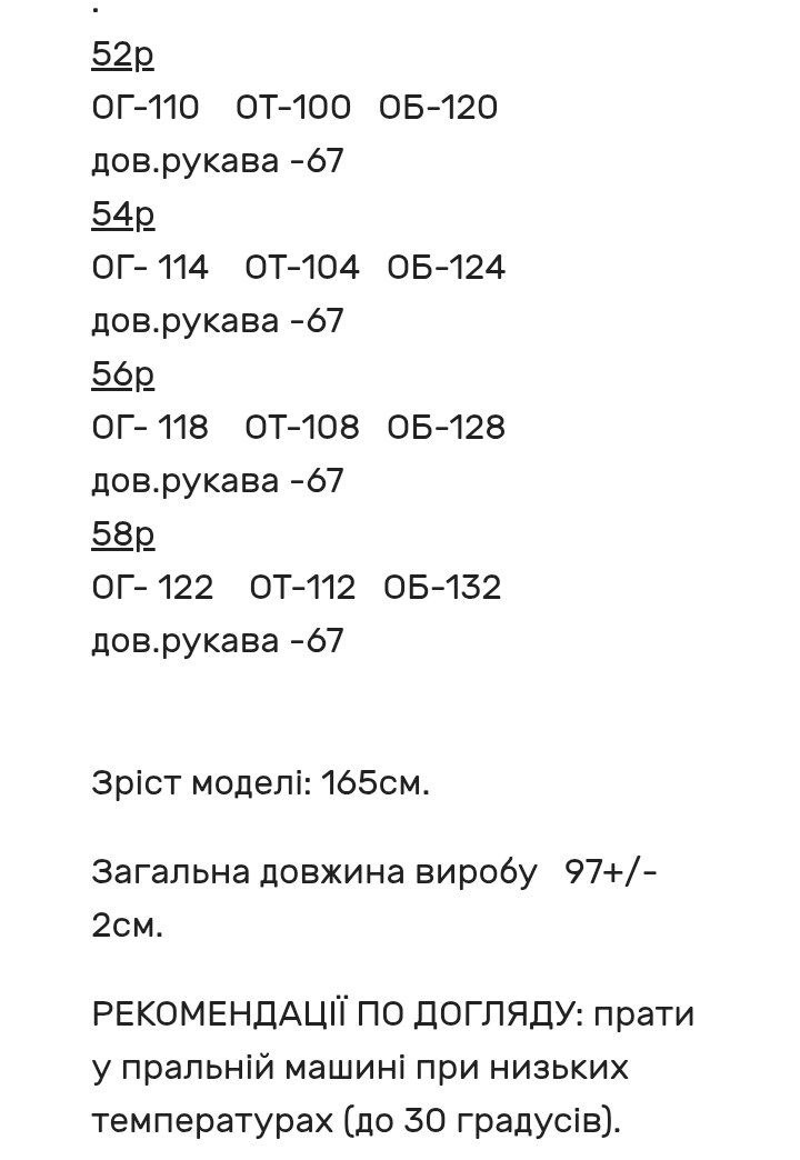 Розмірна сітка моделі 1